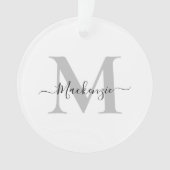 Personnaliser Monogramme Initial Nom Acrylique (devant)