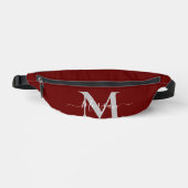 Personnaliser Monogramme Nom initial Rouge foncé (Recto)