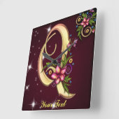 Personnaliser Monogramme Q Horloge murale (Angle)