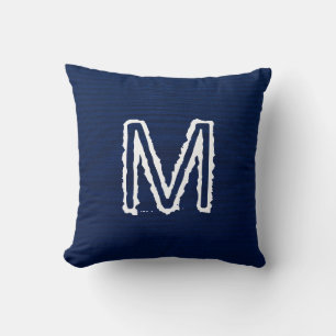 Personnaliser Monogramme sur Coussin Navy Blue Jea
