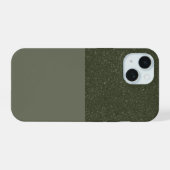 Personnaliser Moss Green Noise iPhone 15 Coque (Verso Horizontal)