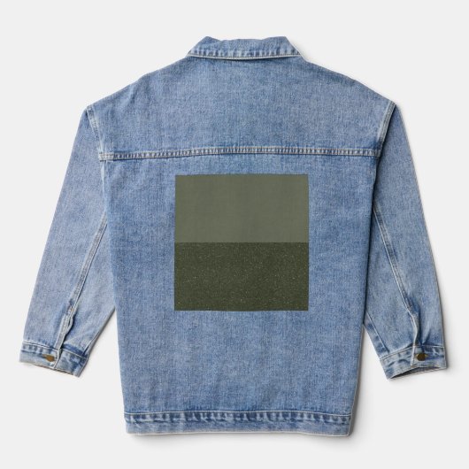 Personnaliser Moss Green Split-Panel Denim Veste (Verso)