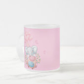Personnaliser | Mug Éléphant Rose Mignon (Devant gauche)