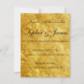 Personnaliser noire en or faire-part de mariage (Devant)