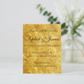 Personnaliser noire en or faire-part de mariage (Debout devant)