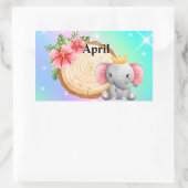 Personnaliser Nom Eléphant autocollant (Sac)