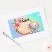 Personnaliser Nom Eléphant autocollant (Enveloppe)