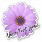 Personnaliser nom fleur design autocollant étiquet (Devant)