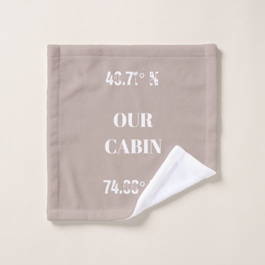 Personnaliser nos coordonnées Cabines (Gant de toilette)