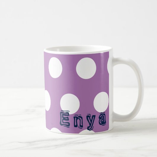 Personnaliser par nom Polka Mug (Droite)