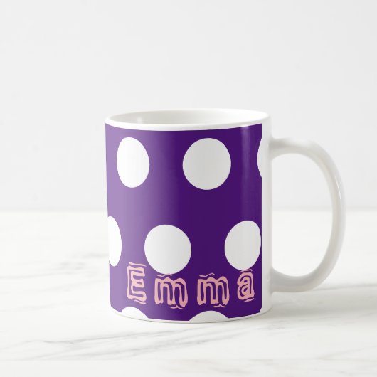Personnaliser par nom Polka Mug (Droite)