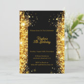 Personnaliser Parties scintillant or Invitation d' (Debout devant)
