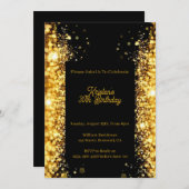 Personnaliser Parties scintillant or Invitation d' (Devant / Derrière)