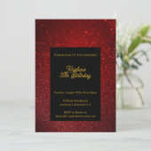 Personnaliser Parties scintillant rouge Invitation (Debout devant)
