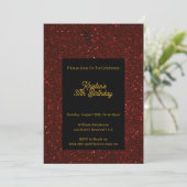 Personnaliser Parties scintillant rouge Invitation (Debout devant)