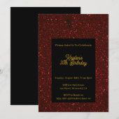 Personnaliser Parties scintillant rouge Invitation (Devant / Derrière)