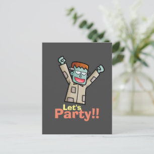 Personnaliser Party Frankenstein Carte postale