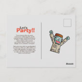 Personnaliser Party Frankenstein Carte postale (Dos)