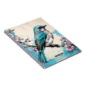 PERSONNALISER : Petit oiseau bleu | Journal carnet (Côté Droit)