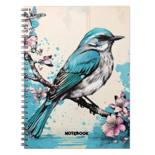 PERSONNALISER : Petit oiseau bleu Journal carnet