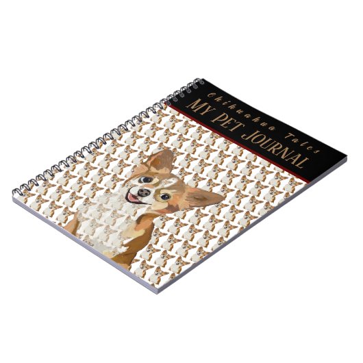 Personnaliser photo & texte Chihuahuas Pet Journal (Côté gauche)