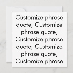 Personnaliser phrase citation, élégante carte blan