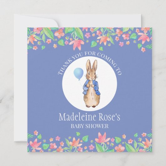 Personnaliser Pierre le lapin Merci (Devant)
