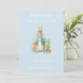 Personnaliser Pierre le lapin Merci photo (Debout devant)