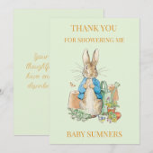 Personnaliser Pierre le lapin Merci photo (Devant / Derrière)