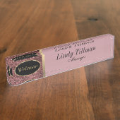 Personnaliser, Plaque de nom Rose Dusty (Taille)