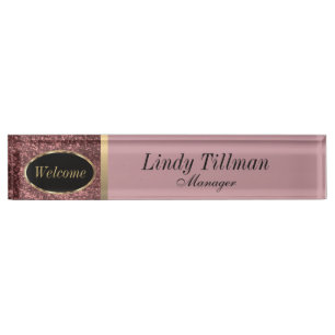 Personnaliser, Plaque de nom Rose Dusty