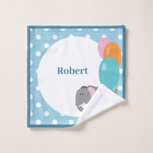 Personnaliser Polka Bleu Blanc Point Eléphant Bal