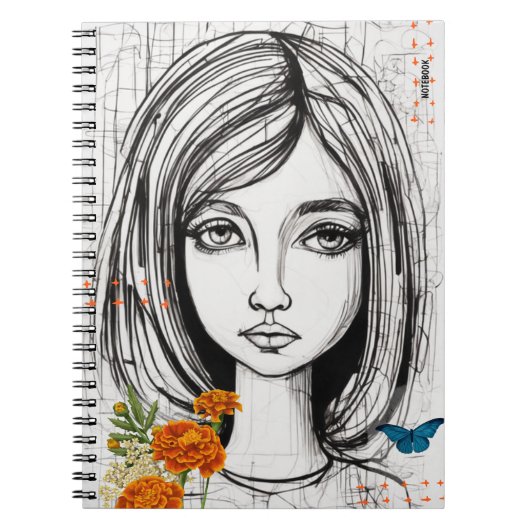 PERSONNALISER : Portrait à main | Carnet (Devant)