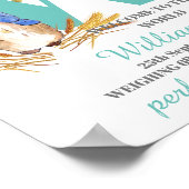 Personnaliser Poster de naissance de bébé garçon (Coin)