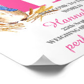 Personnaliser Poster de naissance de petite fille (Coin)