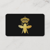 Personnaliser QUEEN BEE Cartes de visite NOIR & OR (Dos)