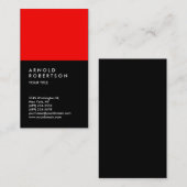 Personnaliser Red Black Carte de visite profession (Devant / Derrière)