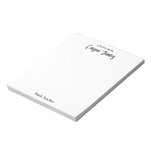 Personnaliser Script Bloc-notes Papier à lettres E (Tourné)