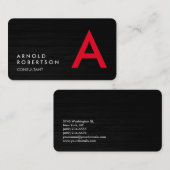 Personnaliser simple Carte de visite Monogramme si (Devant / Derrière)