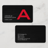 Personnaliser simple Carte de visite Monogramme si (Devant / Derrière)