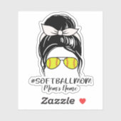 Personnaliser Softball Mom Sticker (Feuille)