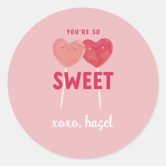 Personnaliser Sticker Valentine Lollipop (Devant)