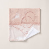 Personnaliser Style Art Moderne Peach Rose doux (Gant de toilette)