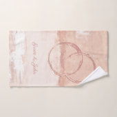 Personnaliser Style Art Moderne Peach Rose doux (Serviette à main)
