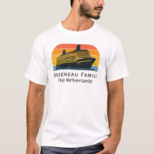 PERSONNALISER T-Shirt Coucher de soleil de croisiè (Devant)