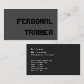 Personnaliser Tendance Grey Fitness Carte de visit (Devant / Derrière)
