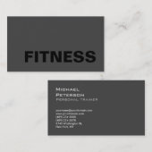 Personnaliser Tendance Grey Fitness Carte de visit (Devant / Derrière)