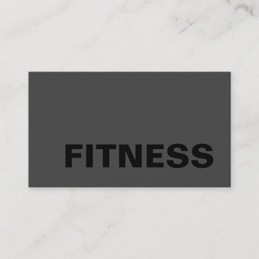 Personnaliser Tendance Grey Fitness Carte de visit (Devant)