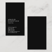 Personnaliser Texte noir Carte de visite professio (Devant / Derrière)