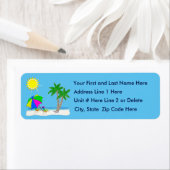 Personnaliser Tropical Beach Étiquettes de adresse (En situation)